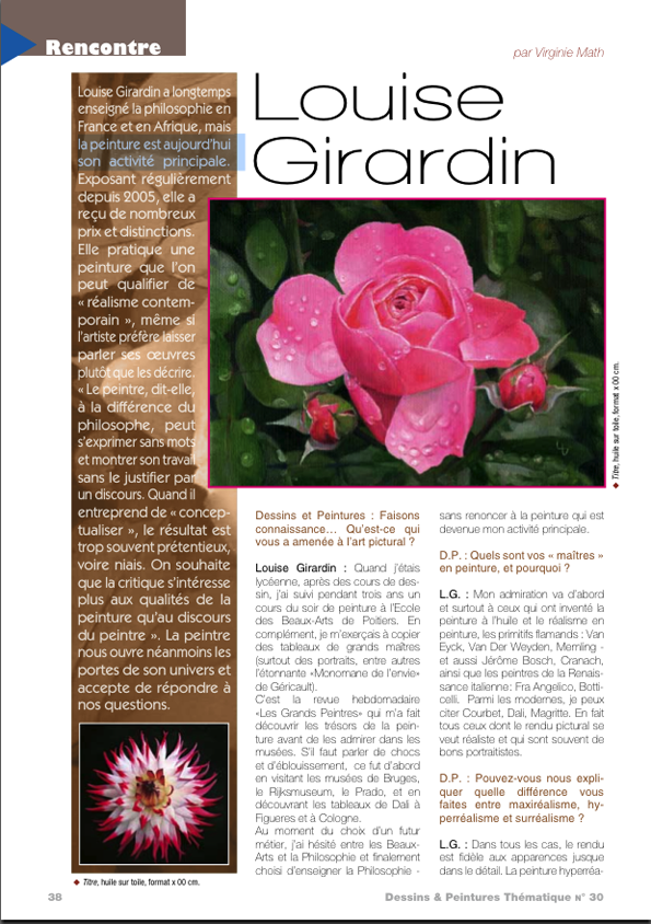 Louise Girardin, interview, page 1