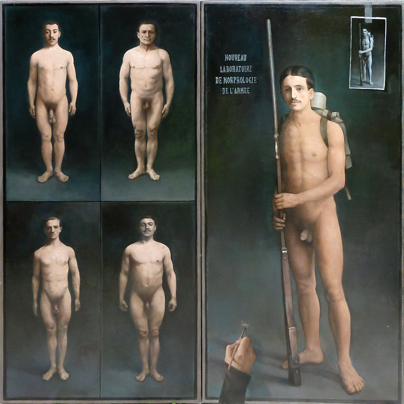 Louise Girardin, homo erectus, nus, soldats, morphologie