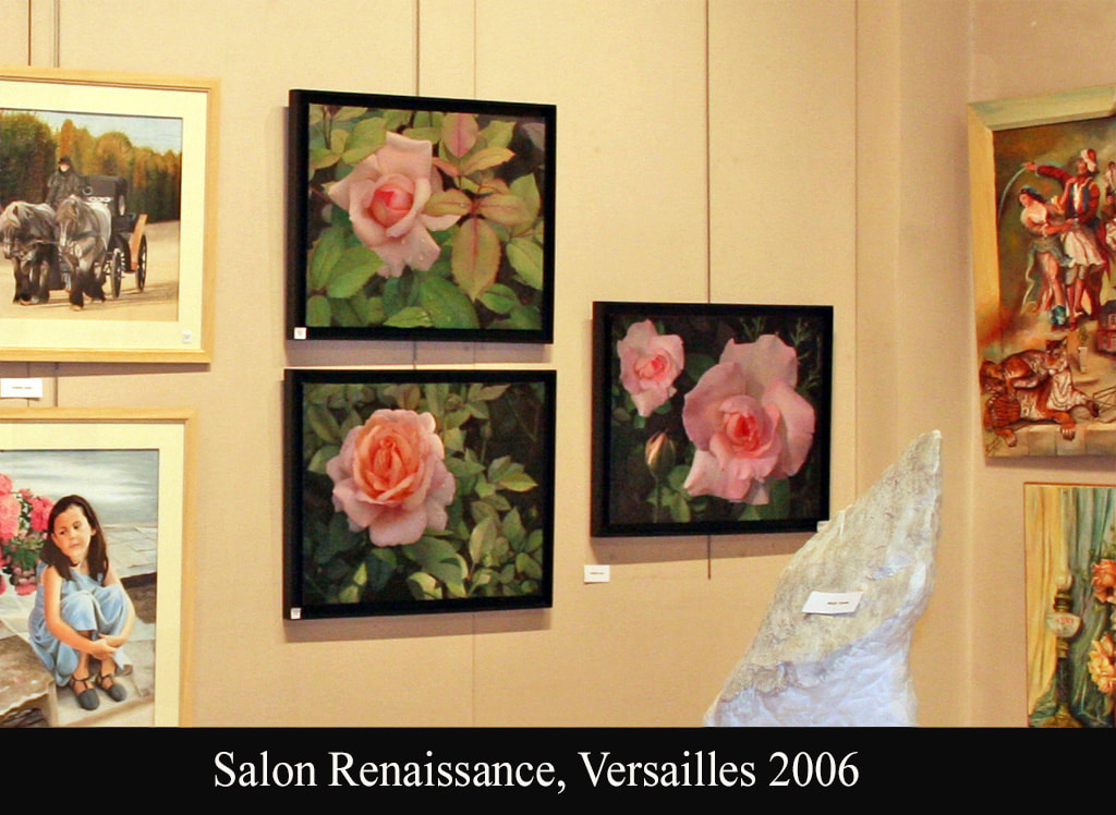 Louise Girardin, roses au jardin, salon Renaissance, Versailles